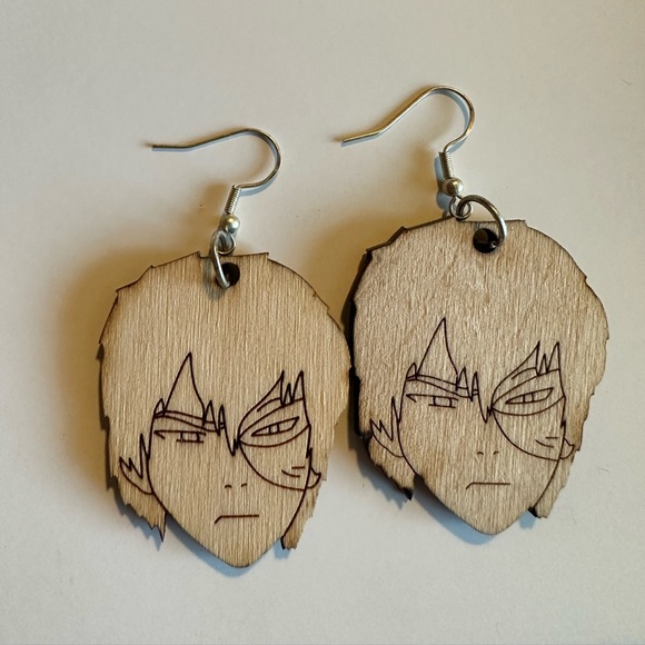 Prince Zuko Wooden Earrings - Picture 2 of 2